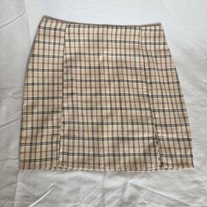 Plaid Tan Skirt